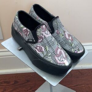 Vans Checkered Floral Slip-On Shoes
